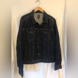 GAP Men's Denim Jacket - Dark Blue Wash, Size L